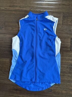 Pearl Izumi Bright Blue Sleeveless Cycling Vest with White Panels Women’s medium